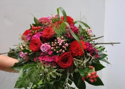 Blumenstrauß Rosen rot 9