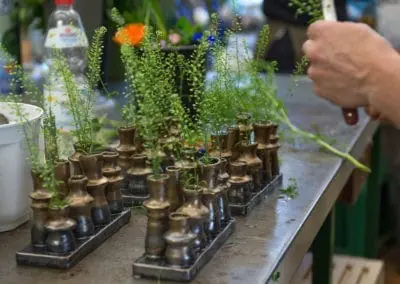 Deko Mit Blumen Und Graesern