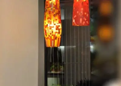 Lampen Orange Patchwork