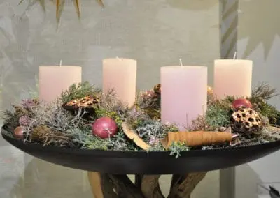 Rosa Kerzen Advent