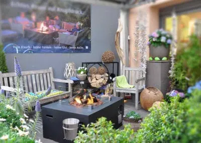 Tischfeuer Terrasse